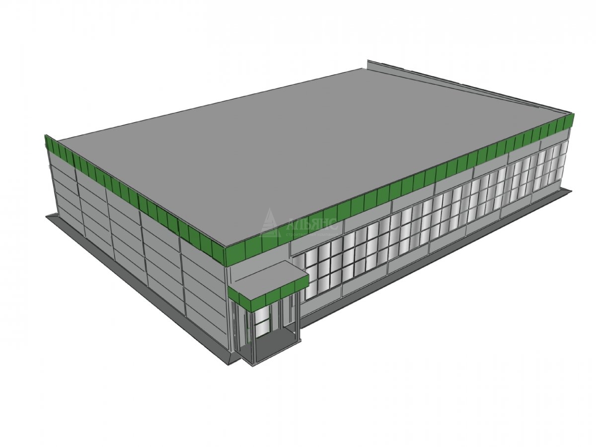 3D визуализация Магазин из сэндвич-панелей - фото 9