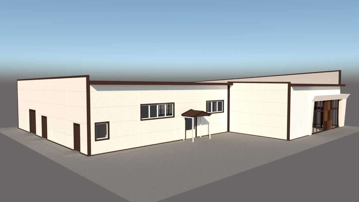 3D визуализация Магазин из сэндвич-панелей - фото 14