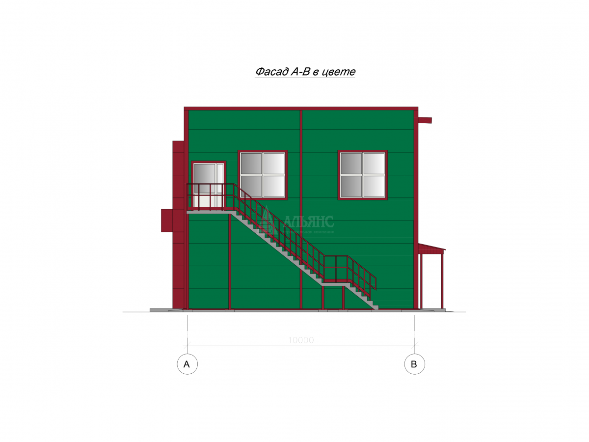 Планировка Офис из сэндвич-панелей -  фото 12