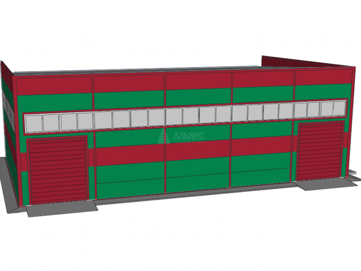 3D визуализация Склад из сэндвич-панелей - фото 5