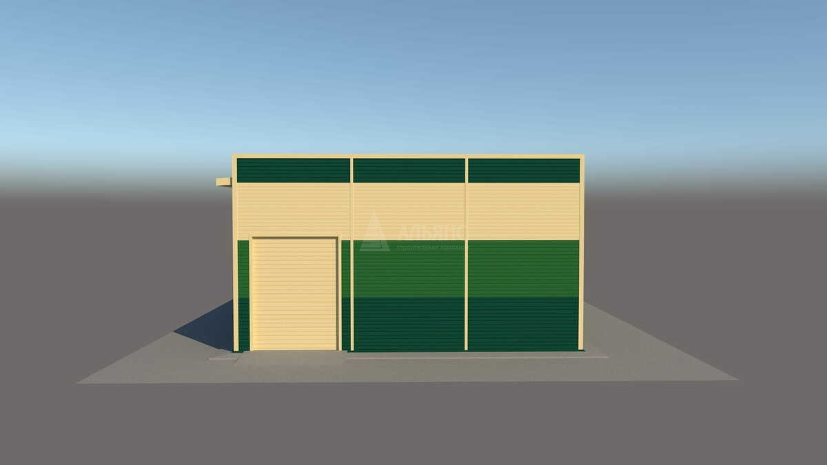3D визуализация Производственное здание из сэндвич-панелей - фото 12