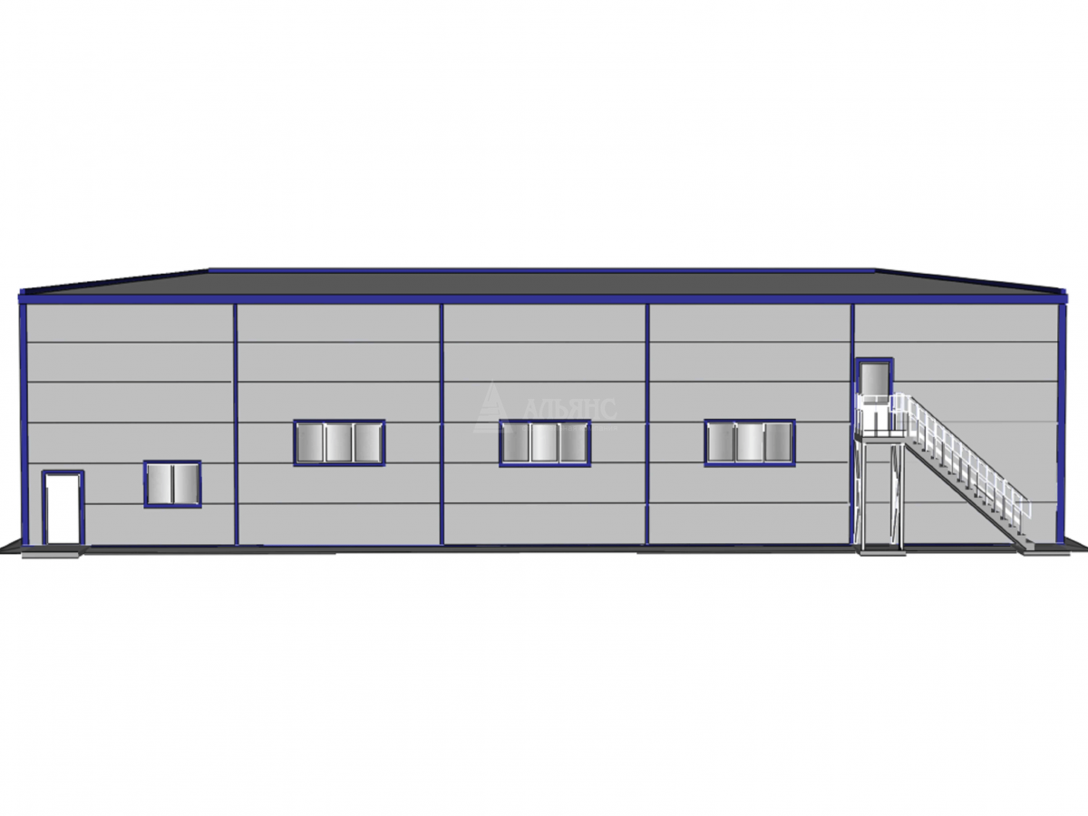 3D визуализация СТО из сэндвич-панелей - фото 2