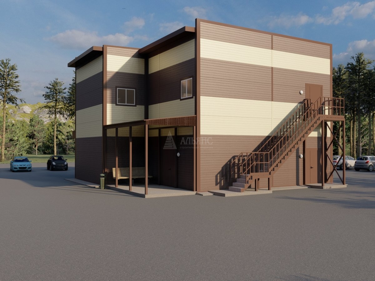 3D визуализация Магазин из сэндвич-панелей - фото 5