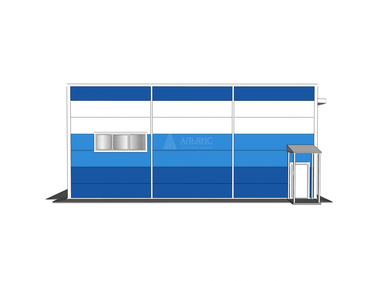 3D визуализация Магазин из сэндвич-панелей - фото 12