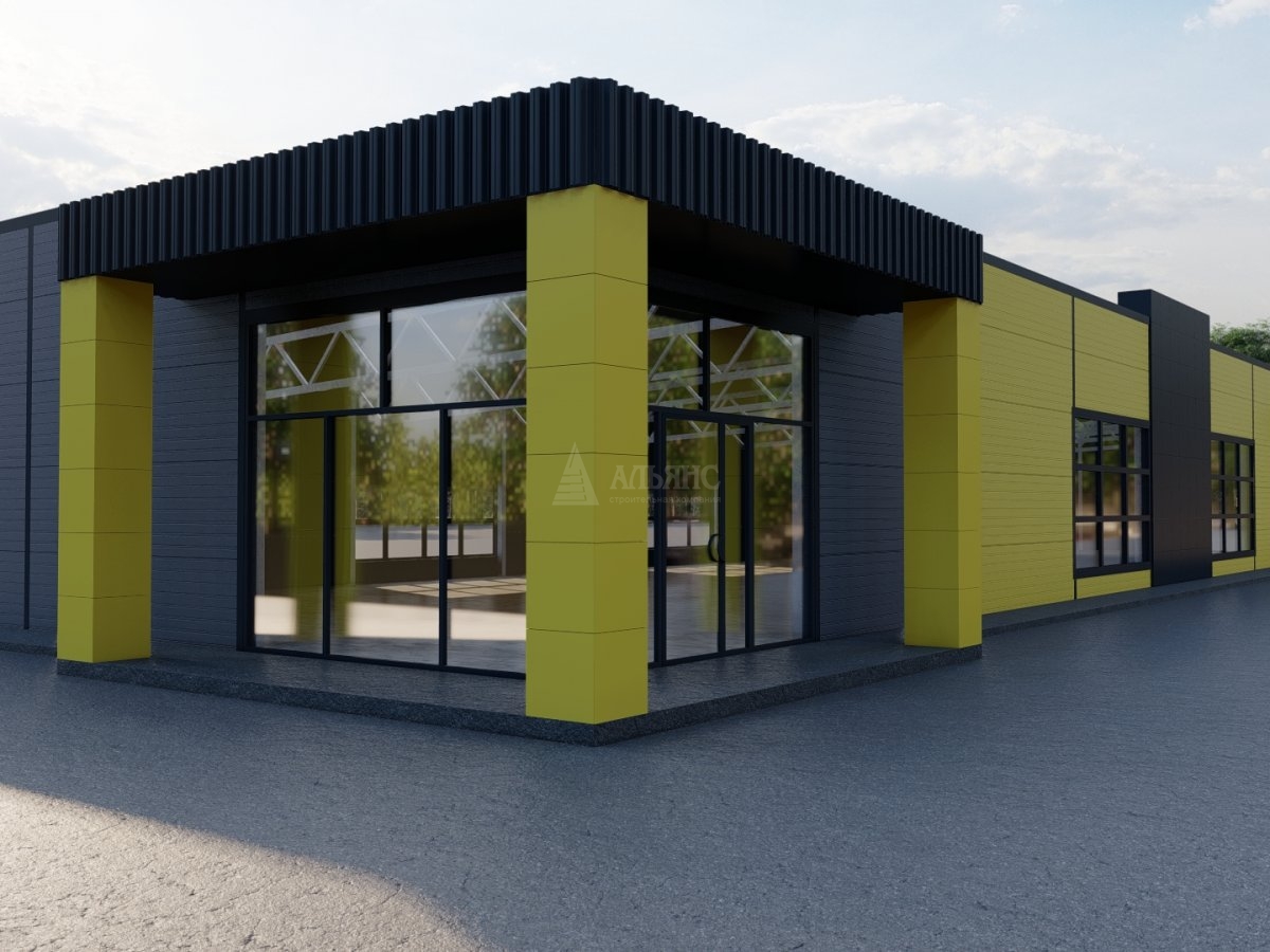 3D визуализация Магазин из сэндвич-панелей - фото 5