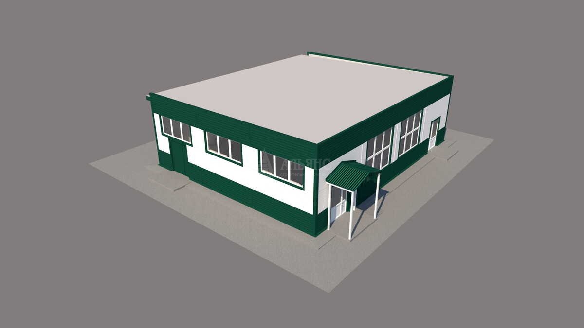 3D визуализация Магазин из сэндвич-панелей - фото 13